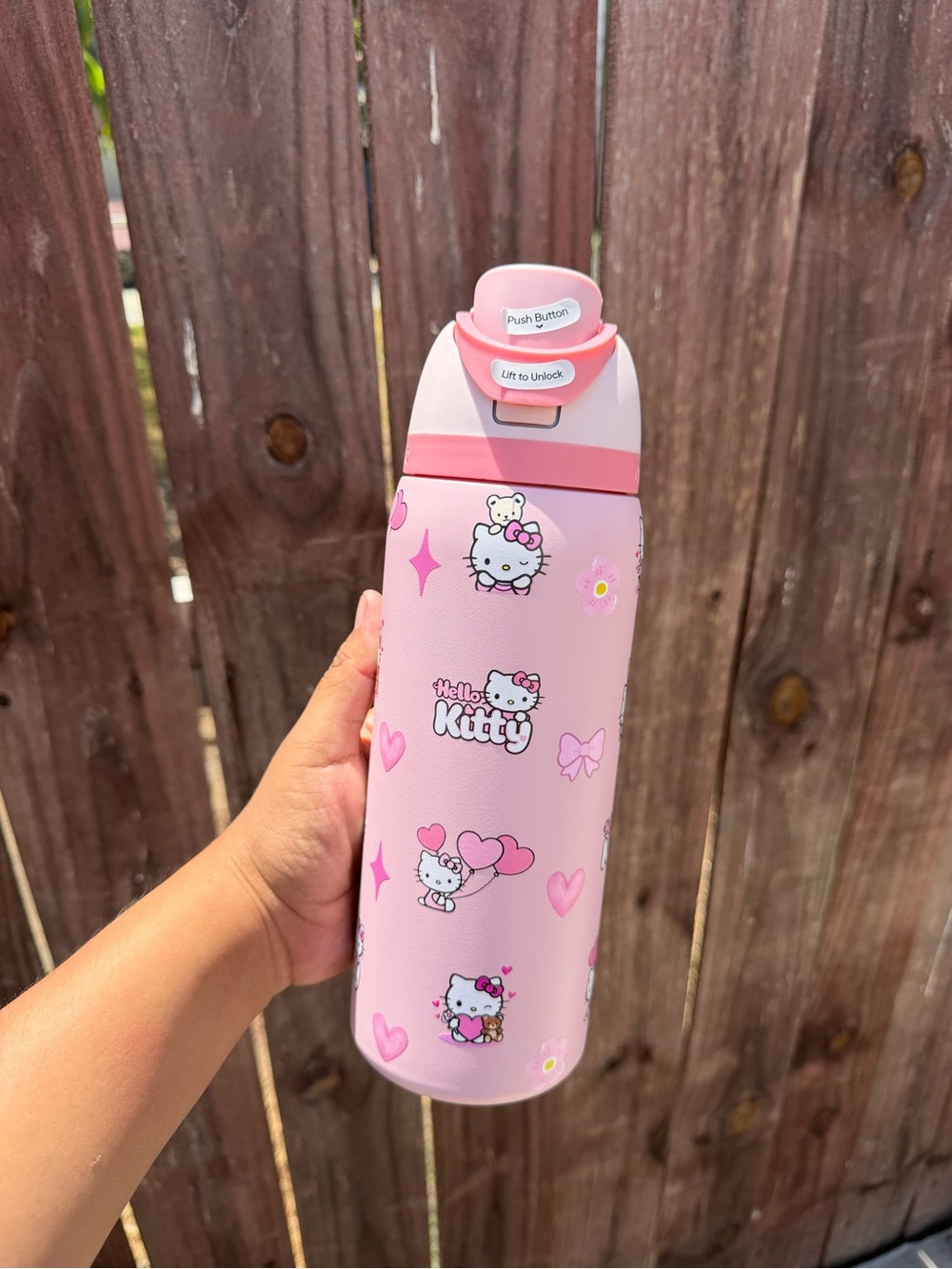 New 32 oz Water Bottle Pink Kitty